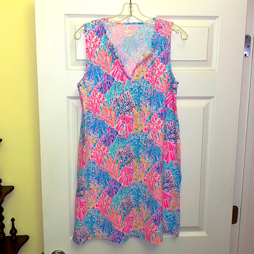 Lilly Pulitzer Pink and Blue Swim cover Dress